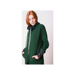 Bluza rozpinana Green ze wzorem. Zielone bluzy sportowe damskie marki 3 for u, s, z tkaniny. Za 183,20 zł.