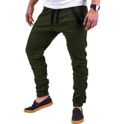 SPODNIE MĘSKIE JOGGERY P389 - ZIELONE. Zielone joggery męskie Ombre Clothing. Za 69,00 zł.