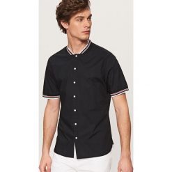 Koszule męskie: Koszula z paskami regular fit – Czarny