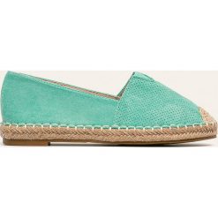 Answear - Espadryle Dame Rose. Zielone espadryle damskie ANSWEAR, bez wzorów, z gumy, bez obcasa, na obcasie. W wyprzedaży za 49,90 zł.
