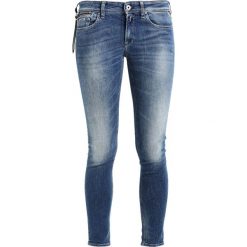 Replay LUZ COIN ZIP Jeans Skinny Fit darkblue denim. Niebieskie rurki damskie Replay, bez wzorów, z elastanu. W wyprzedaży za 359,40 zł.