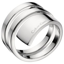Calvin Klein Pierścień Srebrny. Szare pierścionki damskie Calvin Klein, srebrne. Za 371,95 zł.