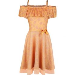 Piękna i Bestia Pretty Belle Sukienka żółty. Żółte sukienki na komunię Piękna i Bestia, s, z nadrukiem, z falbankami. Za 144,90 zł.