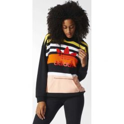 DAMSKA BLUZA ADIDAS ORIGINALS TREFOIL (38). Czarne bluzy damskie Adidas, l, w paski, z bawełny, bez rękawów, bez kaptura. W wyprzedaży za 199,99 zł.