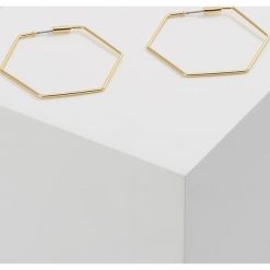 Kolczyki damskie: Rebecca Minkoff HEXAGONAL HOOP Kolczyki goldcoloured