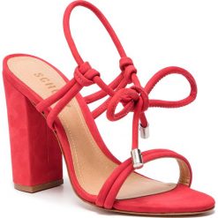 Sandały SCHUTZ - S 20148 0366 0002 U Club Red. Czerwone klapki damskie Schutz, bez wzorów, ze skóry, bez obcasa, na obcasie. Za 549,00 zł.