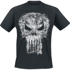 The Punisher Shatter Skull T-Shirt czarny. Czarne t-shirty męskie marki The Punisher, m, z nadrukiem, z okrągłym kołnierzem. Za 49,90 zł.