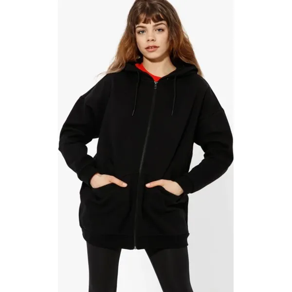 Confront Bluza Nonsense Hoody , czarny, rozmiar S. Czarne bluzy damskie Confront, s, z haftami, z bawełny, bez rękawów, z kapturem. W wyprzedaży za 79,99 zł.