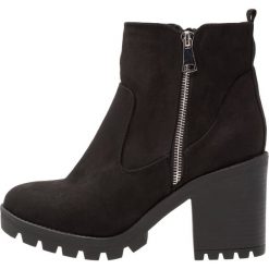 Botki damskie: New Look Wide Fit WIDE FIT BAKLAVA Botki na obcasie black