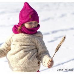 Czapka zimowa beanie fuksja. Czerwone czapeczki niemowlęce marki Pakamera, na zimę. Za 65,00 zł.