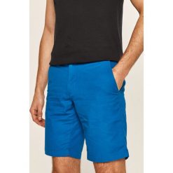 Tommy Hilfiger - Szorty. Niebieskie spodenki i szorty męskie TOMMY HILFIGER, bez wzorów, z bawełny, casualowe. W wyprzedaży za 199,90 zł.