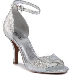 Sandały MICHAEL MICHAEL KORS - Malina Sandal 40R0MLHA1D Silver. Szare klapki damskie MICHAEL Michael Kors, bez wzorów, ze skóry ekologicznej, bez obcasa, na obcasie. Za 779,00 zł.