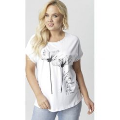 Biała Bluzka Nadanna. Białe bluzki damskie Born2be, xl, bez wzorów, bez kołnierzyka, bez rękawów. W wyprzedaży za 59,99 zł.
