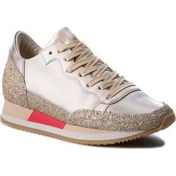 Sneakersy damskie: Sneakersy PHILIPPE MODEL – Bright CHLD MG14 Metallic Plati/Sand