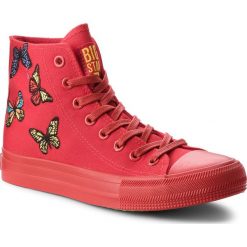 Trampki BIG STAR - AA274900 Red. Czerwone półbuty damskie marki BIG STAR, na co dzień, bez wzorów, z gumy, retro, bez obcasa, na płaskiej podeszwie, bez zapięcia. Za 99,00 zł.
