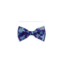 Fioletowo-granatowa mucha we wzór paisley A149. Fioletowe muszki męskie Modini Moda Męska, na co dzień, bez wzorów, z tkaniny, eleganckie. Za 49,50 zł.