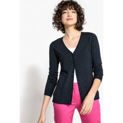 Sweter rozpinany w grochy. Szare kardigany damskie marki MADEMOISELLE R, l, w grochy, z poliamidu. Za 88,16 zł.