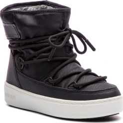 Śniegowce MOON BOOT - Pulse Jr Girl Nylon Wp 34060200001 Black. Czarne śniegowce dziewczęce Moon Boot, bez zapięcia. W wyprzedaży za 289,00 zł.