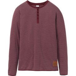 Shirt z dekoltem henley bonprix czerwony klonowy w paski. Czerwone koszulki męskie bonprix, s, w paski, bez kołnierzyka, bez rękawów. Za 69,99 zł.