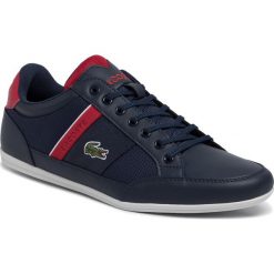 Tenisówki LACOSTE - Chaymon 3193 Cma 7-38CMA0022144 Nvy/Red. Niebieskie półbuty męskie Lacoste, bez wzorów, z gumy, bez zapięcia. Za 529,99 zł.