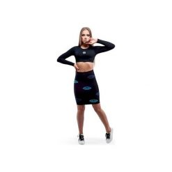 Third Eye Skirt (Blue). Czarne spódniczki damskie OKUAKU, xs, z nadrukiem, z elastanu, ołówkowe. Za 111,20 zł.
