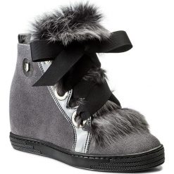 Sneakersy R.POLAŃSKI - 0878 Grafit Zamsz. Szare półbuty damskie R.Polański, ze skóry. W wyprzedaży za 239,00 zł.
