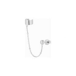 Kolczyk z nausznicą Belle Chained Silver. Szare kolczyki damskie Alicja&maria jewellery, na sztyftcie. Za 159,00 zł.