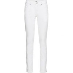 Spodnie ze stretchem SKINNY bonprix biały. Białe rurki damskie marki bonprix. Za 89,99 zł.