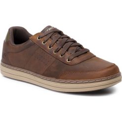 Półbuty SKECHERS - Avano 65876/CDB Dark Brown. Pomarańczowe półbuty męskie Skechers, na co dzień, bez wzorów, ze skóry ekologicznej, eleganckie, bez zapięcia. W wyprzedaży za 239,00 zł.