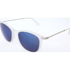 Okulary przeciwsłoneczne w kolorze biało-niebieskim. Niebieskie okulary przeciwsłoneczne damskie Calvin Klein & Etro, wakacyjne. W wyprzedaży za 171,95 zł.