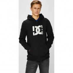 DC - Bluza. Czarne bluzy męskie DC, s, z nadrukiem, z bawełny, z kapturem, bez rękawów, z kapturem. W wyprzedaży za 239,90 zł.