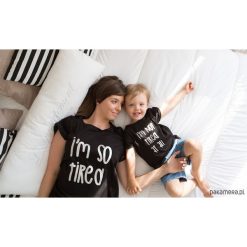 T-shirty chłopięce: Zestaw 2 koszulek mama dziecko (czarny)