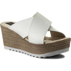 Klapki SERGIO BARDI - Busano SS127336018PF 102. Białe klapki damskie marki Sergio Bardi, bez wzorów, ze skóry, bez obcasa, na obcasie. W wyprzedaży za 119,00 zł.