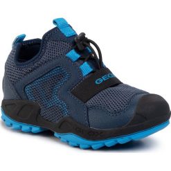 Sneakersy GEOX - J N. Savage B.A 921VA 01450 C4231 M Navy/Sky. Niebieskie trampki chłopięce Geox, bez wzorów, ze skóry ekologicznej, na sznurówki. W wyprzedaży za 159,00 zł.