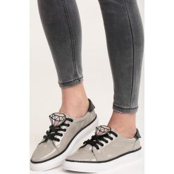 Szare Buty Sportowe Daimond. Szare buty sportowe damskie Born2be, bez wzorów, z gumy, sportowe. Za 79,99 zł.
