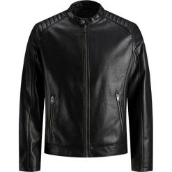 Jack&Jones Męska kurtka JORACK JACKET Black (Wielkość M). Czarne płaszcze męskie Jack&Jones, m, bez wzorów, ze skóry, bez kaptura. W wyprzedaży za 238,00 zł.