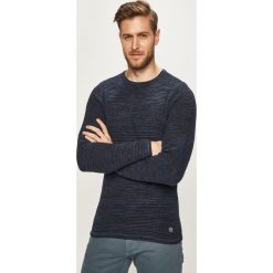 Blend - Sweter. Niebieskie swetry męskie Blend, s, bez wzorów, z bawełny, z okrągłym kołnierzem, bez kaptura. W wyprzedaży za 129,90 zł.