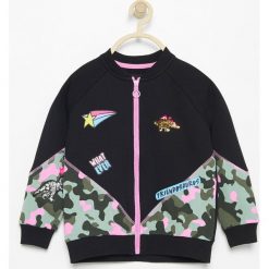 Bluza z aplikacjami - Czarny. Czarne bluzy damskie marki Reserved, l, z aplikacjami. Za 89,99 zł.