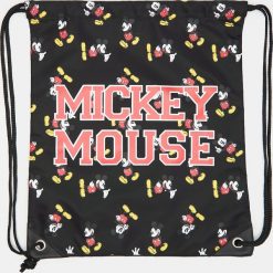 Plecak typu worek Mickey Mouse - Czarny. Czarne plecaki damskie Sinsay, z motywem z bajki. Za 29,99 zł.