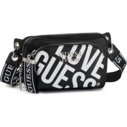 Saszetka nerka GUESS - Haidee (GL) Mini HWGL75 86800 BLA. Czarne nerki damskie Guess, z aplikacjami, ze skóry ekologicznej, młodzieżowe, bez dodatków. Za 459,00 zł.
