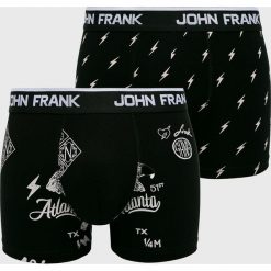 John Frank - Bokserki. Czarne bokserki męskie John Frank, bez wzorów, z elastanu. W wyprzedaży za 49,90 zł.