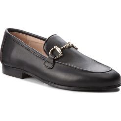 Lordsy STOKTON - Dalila Vitello Nero. Czarne lordsy damskie marki Stokton, ze skóry, na płaskiej podeszwie. W wyprzedaży za 479,00 zł.
