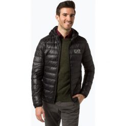 EA7 Emporio Armani - Męska kurtka puchowa, czarny. Czarne kurtki męskie EA7 Emporio Armani, m, bez wzorów, z puchu, bez kaptura. Za 599,95 zł.
