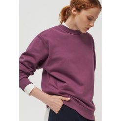 Bluza z bawełny organicznej - Fioletowy. Fioletowe bluzy damskie Reserved, xs, bez wzorów, z bawełny, bez rękawów, bez kaptura. Za 139,99 zł.