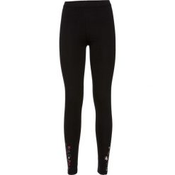Legginsy we wzory: Legginsy bonprix czarny w kwiaty