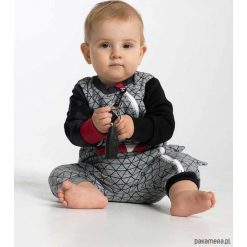 Body niemowlęce: body LITTLE TERROR ROMPER SERIOUS GREY