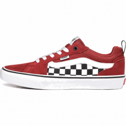 Vans Męskie tenisówki MN Filmore Checkerboard 43 czerwone. Czerwone trampki męskie Vans, bez wzorów, z gumy, klasyczne, bez zapięcia. Za 279,00 zł.
