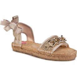 Espadryle LOVE MOSCHINO - JA16032G0AJJ0900 Glitter Platino. Żółte espadryle damskie Love Moschino, bez wzorów, ze skóry ekologicznej, bez obcasa. Za 799,00 zł.