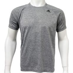 Adidas D2M Heathered Tee BK0933 t-shirt męskie szare M. Szare t-shirty męskie Adidas, m, bez wzorów, z poliesteru, bez kołnierzyka, krótkie. W wyprzedaży za 99,99 zł.