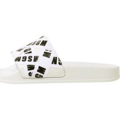 Klapki damskie: MSGM MULTISTRAP LOGO POOL SLIDE Klapki white